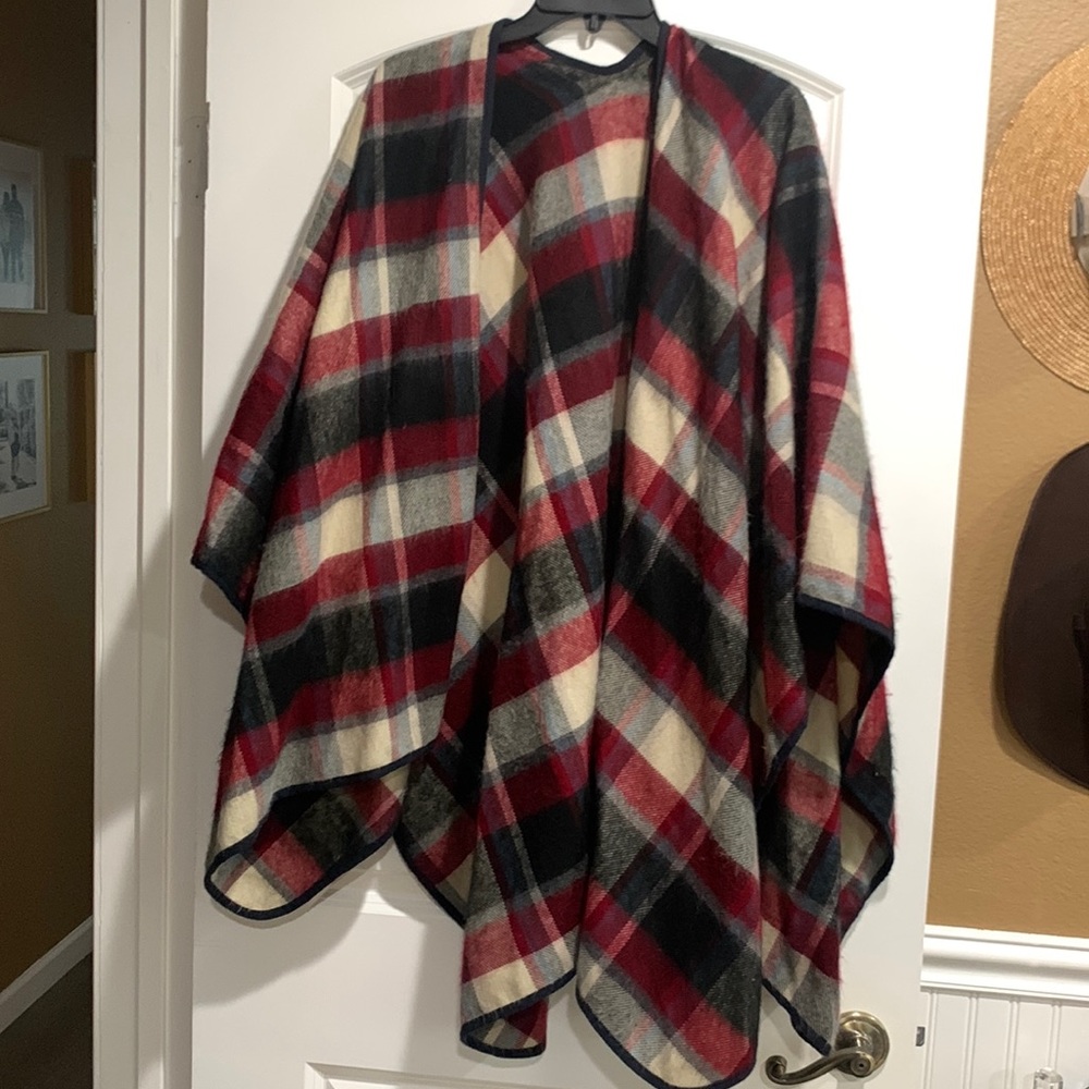 Red plaid cape